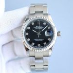 TW Facatory Fake Black ROLEX 904L Steel 39MM Log  Wrist Watch